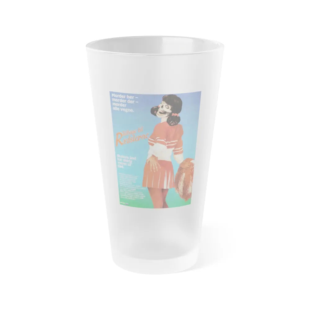 RETURN TO HORROR HIGH (DANISH) 1987 Movie Poster - Frosted Pint Glass 16oz-16oz-Frosted-Go Mug Yourself