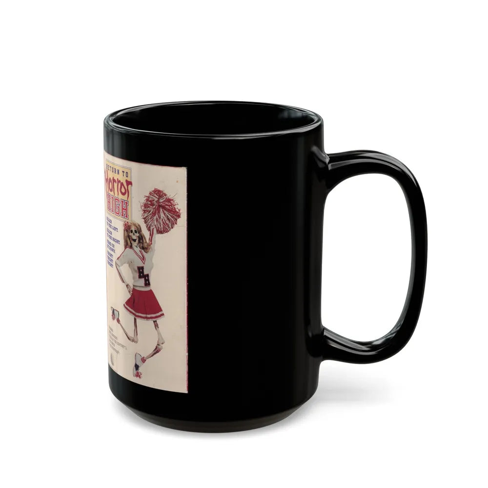 RETURN TO HORROR HIGH (VHS COVER) - Black Coffee Mug-Go Mug Yourself