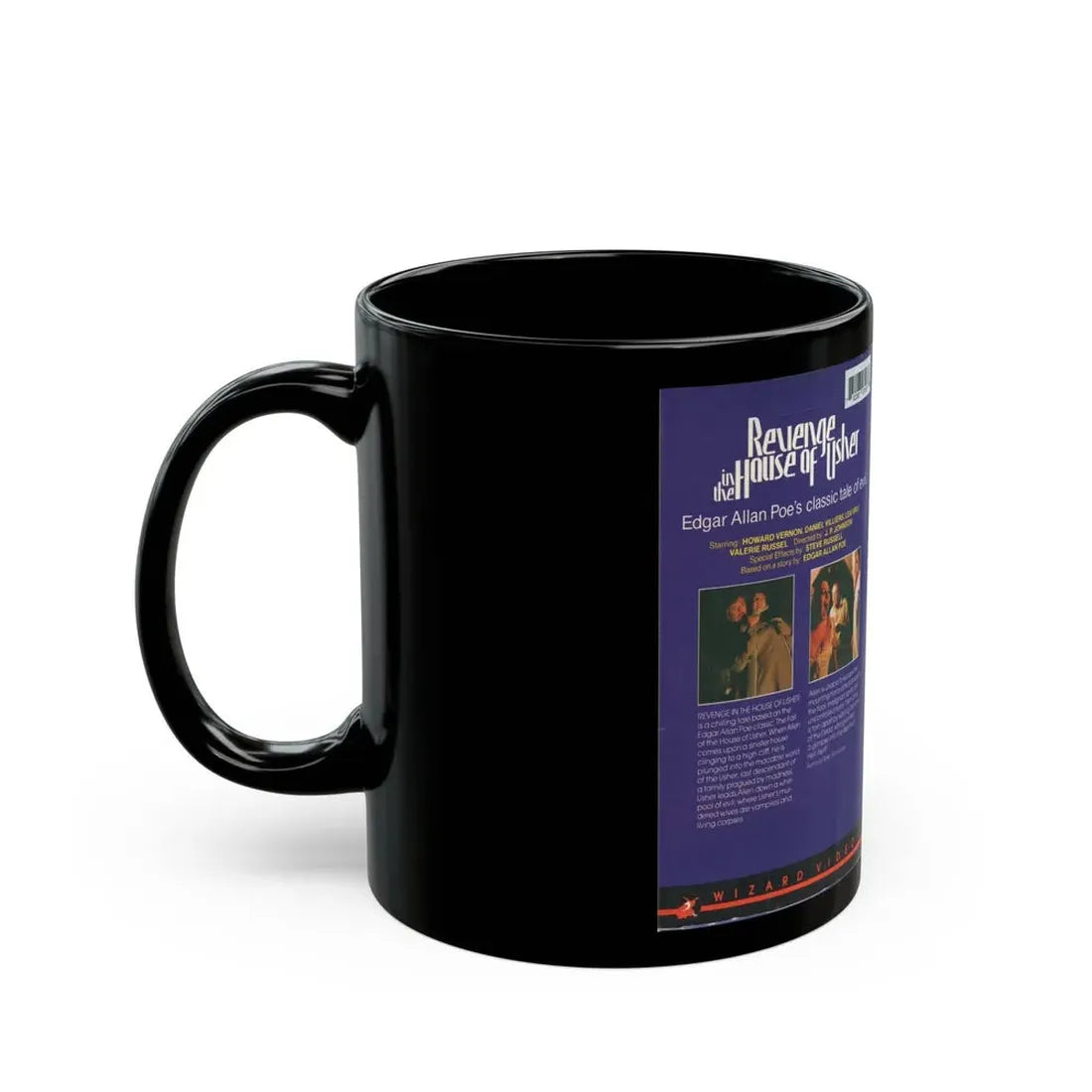 REVENGE IN THE HOUSE OF USHER (VHS COVER) - Black Coffee Mug - Go Mug Yourself