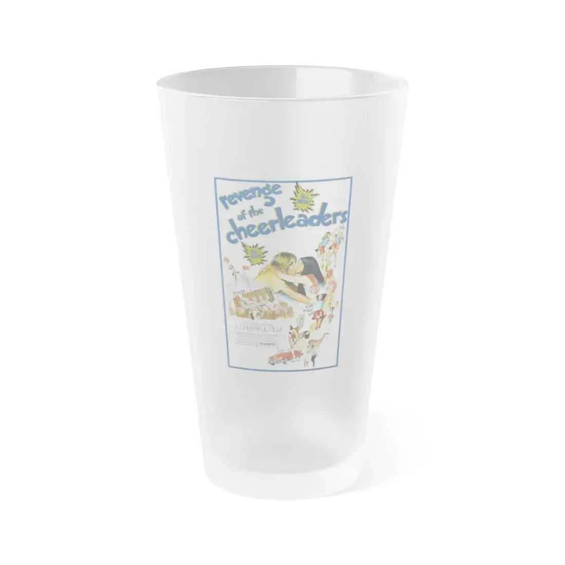 REVENGE OF THE CHEERLEADERS 1976 Movie Poster - Frosted Pint Glass 16oz 16oz Frosted - Go Mug Yourself
