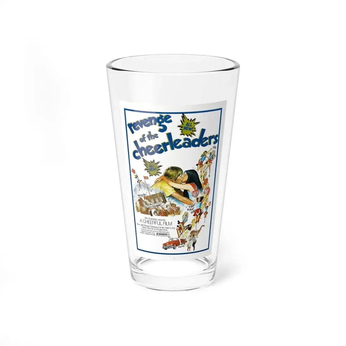 REVENGE OF THE CHEERLEADERS 1976 Movie Poster - Pint Glass 16oz 16oz - Go Mug Yourself