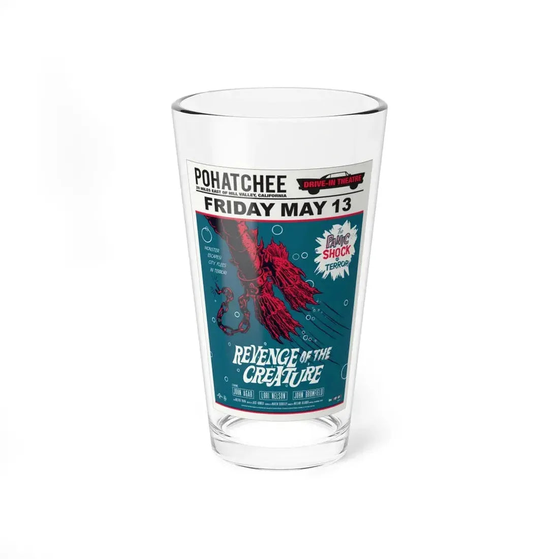 REVENGE OF THE CREATURE (MONDO) 1955 Movie Poster - Pint Glass 16oz 16oz - Go Mug Yourself