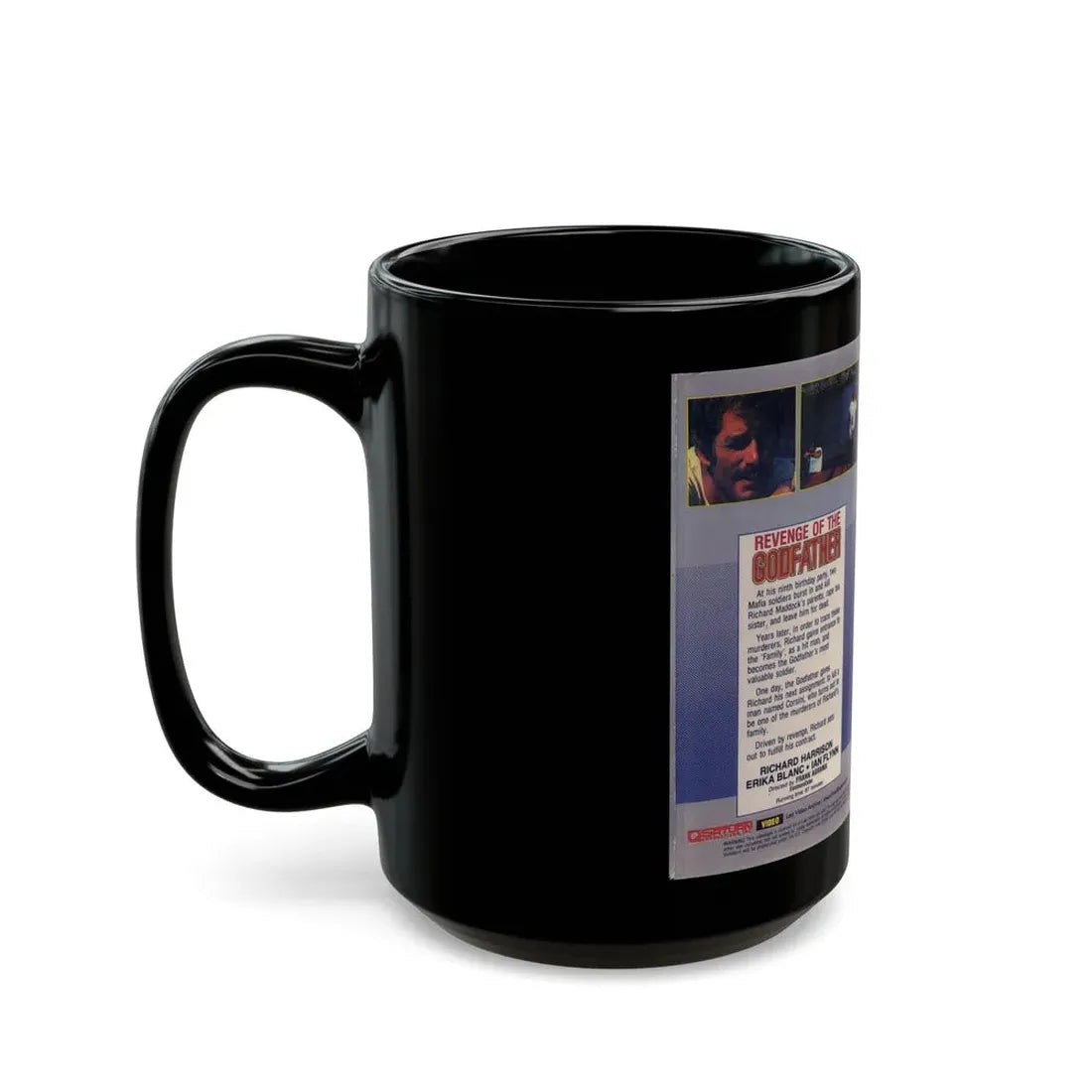 REVENGE OF THE GODFATHER (VHS COVER) - Black Coffee Mug - Go Mug Yourself