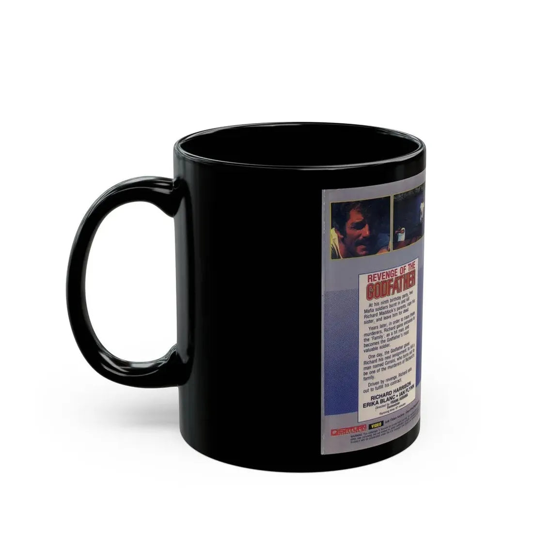 REVENGE OF THE GODFATHER (VHS COVER) - Black Coffee Mug - Go Mug Yourself