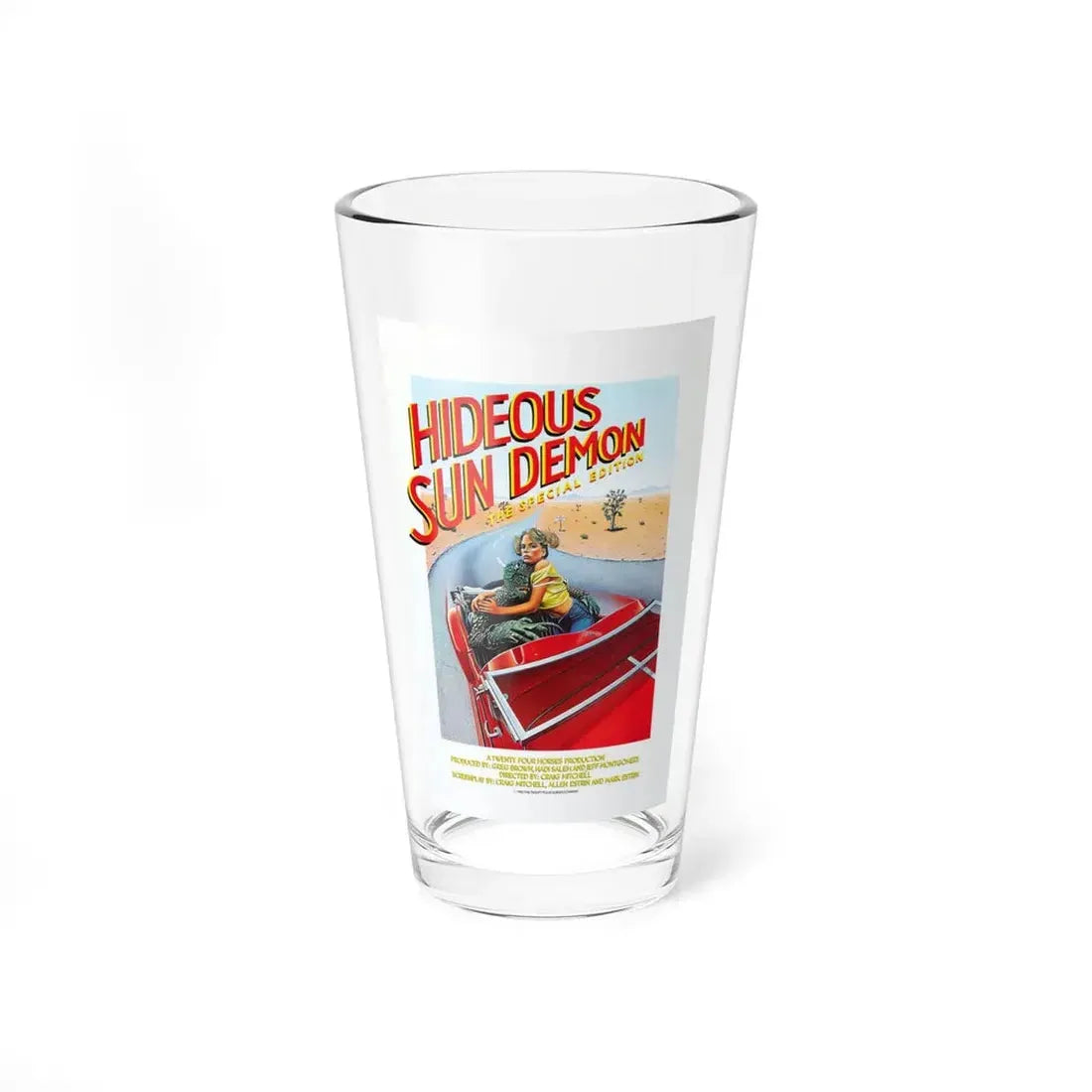 REVENGE OF THE SUN DEMON (HIDEOUS SUN DEMON) 1983 Movie Poster - Pint Glass 16oz 16oz - Go Mug Yourself