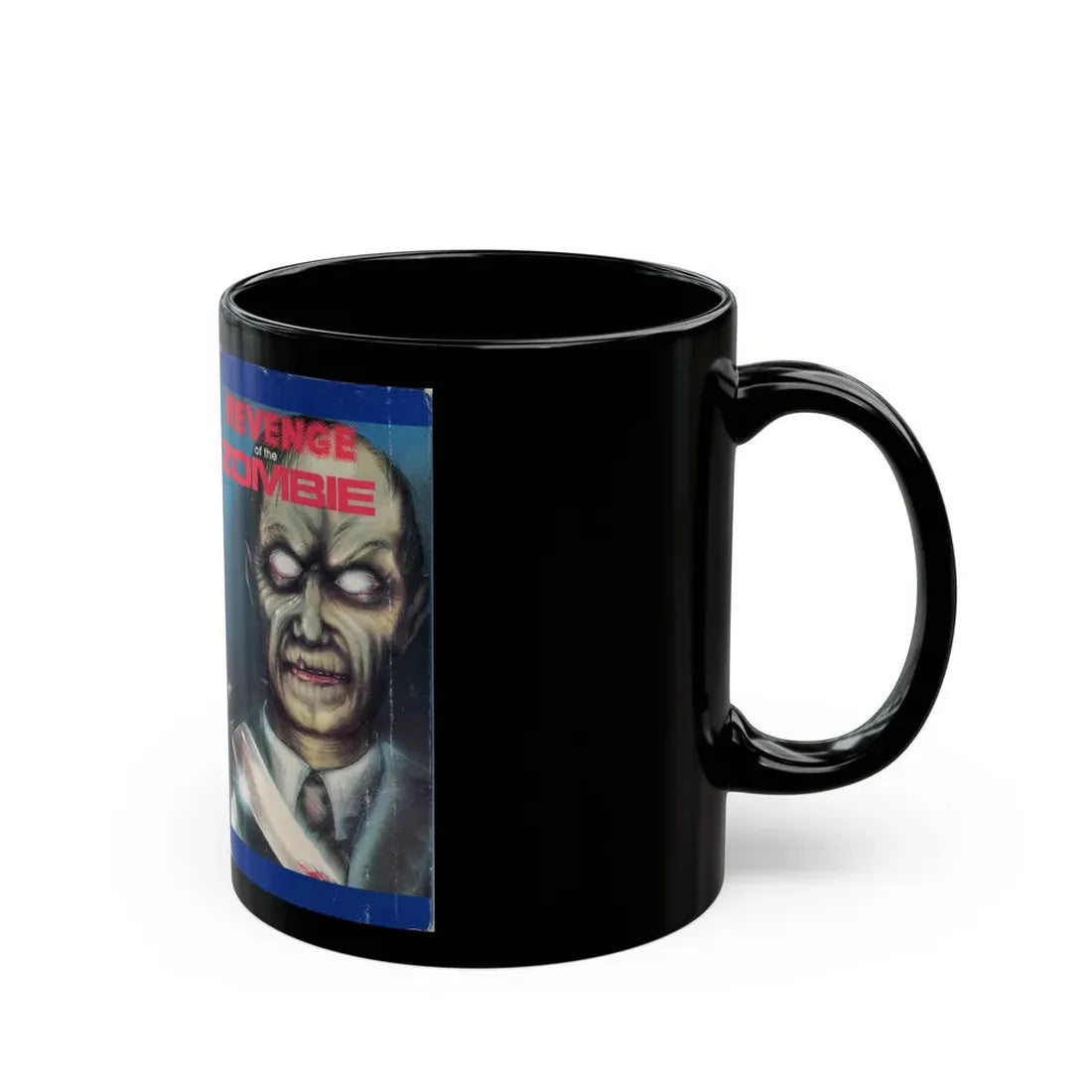 REVENGE OF THE ZOMBIE (VHS COVER) - Black Coffee Mug - Go Mug Yourself