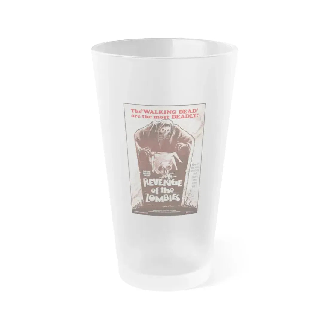 REVENGE OF THE ZOMBIES (BLACK MAGIC II) 1976 Movie Poster - Frosted Pint Glass 16oz 16oz Frosted - Go Mug Yourself