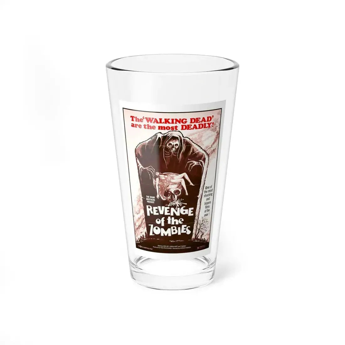 REVENGE OF THE ZOMBIES (BLACK MAGIC II) 1976 Movie Poster - Pint Glass 16oz 16oz - Go Mug Yourself