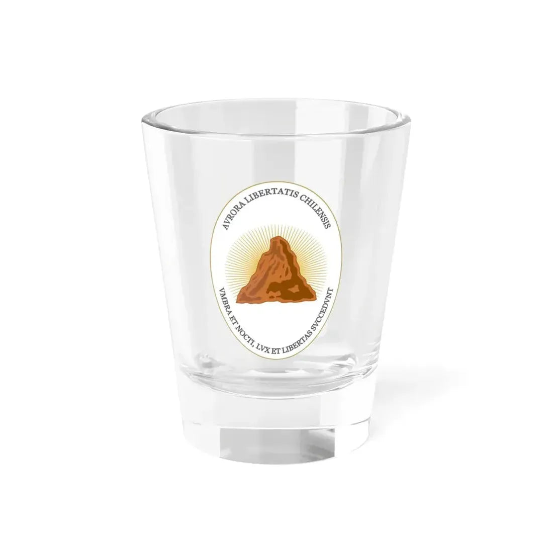 Reverse of the Coat of Arms of Chile (1812-1814) - Shot Glass 1.5oz 1.5oz - Go Mug Yourself