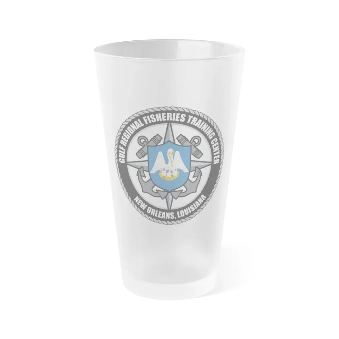 RFTC New Orleans Louisiana (U.S. Coast Guard) Frosted Pint Glass 16oz Default Title - Go Mug Yourself