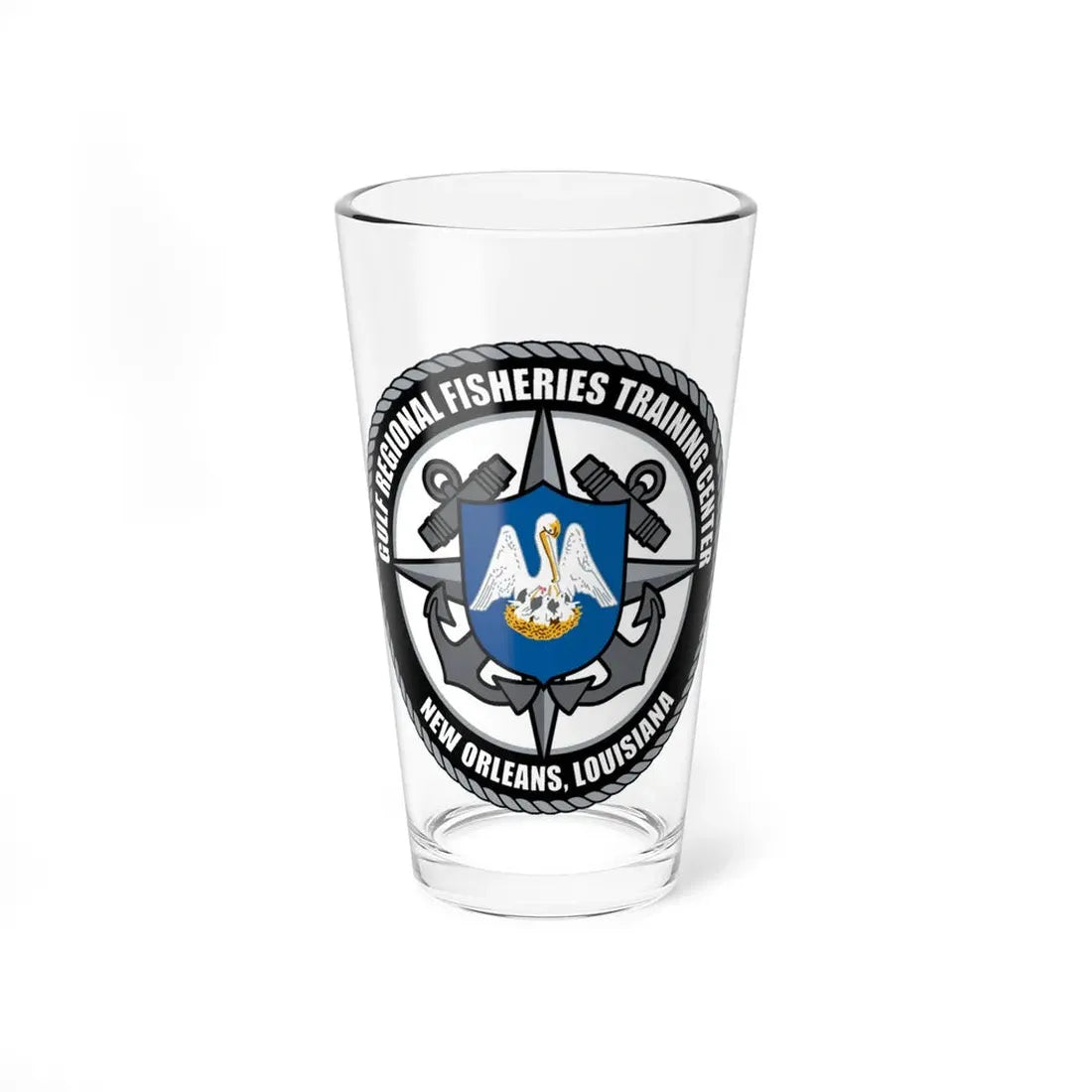 RFTC New Orleans Louisiana (U.S. Coast Guard) Pint Glass 16oz 16oz - Go Mug Yourself