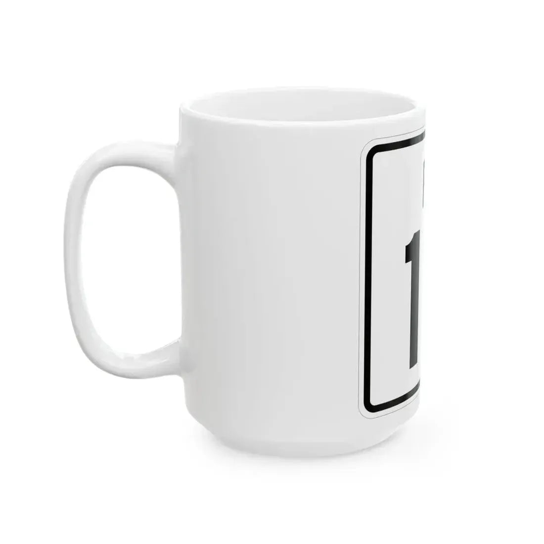 Rhode Island 10 (Rhode Island) (Road Sign) White Coffee Mug - Go Mug Yourself