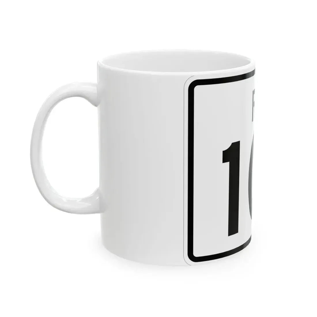 Rhode Island 101 (Rhode Island) (Road Sign) White Coffee Mug - Go Mug Yourself