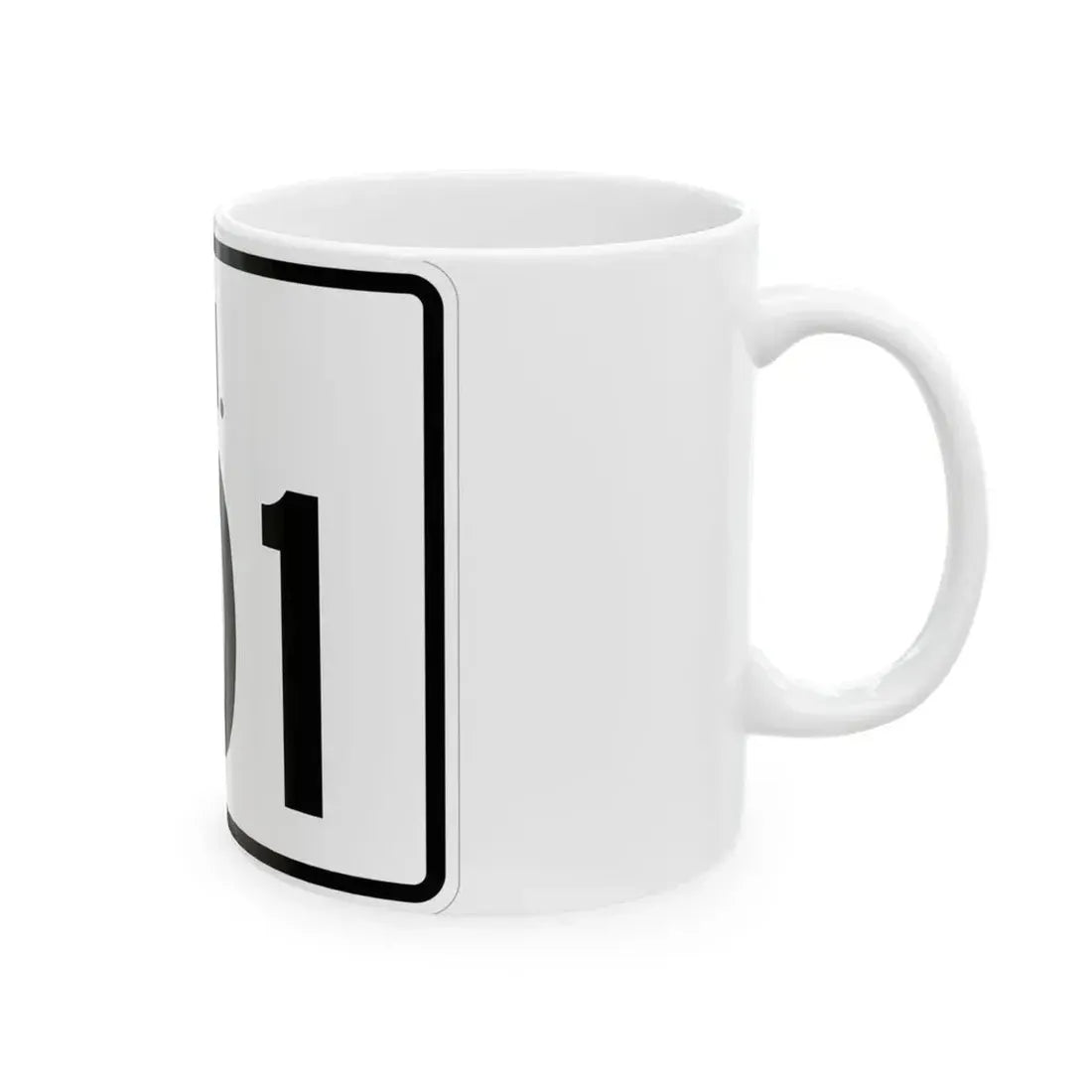 Rhode Island 101 (Rhode Island) (Road Sign) White Coffee Mug - Go Mug Yourself