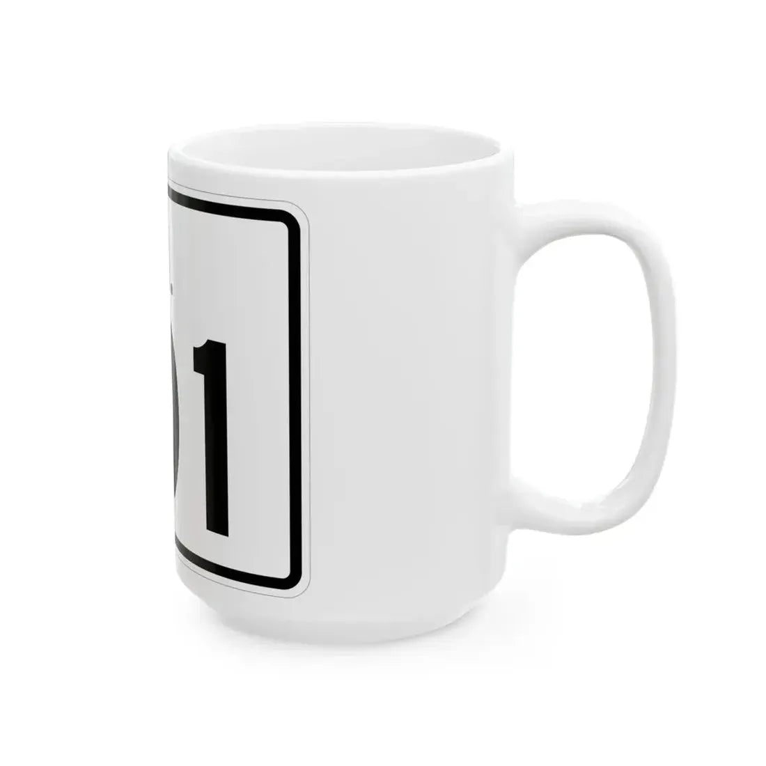 Rhode Island 101 (Rhode Island) (Road Sign) White Coffee Mug - Go Mug Yourself