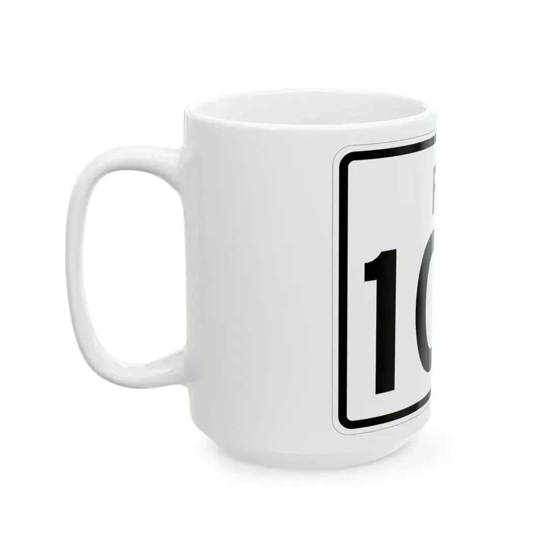 Rhode Island 102 (Rhode Island) (Road Sign) White Coffee Mug - Go Mug Yourself