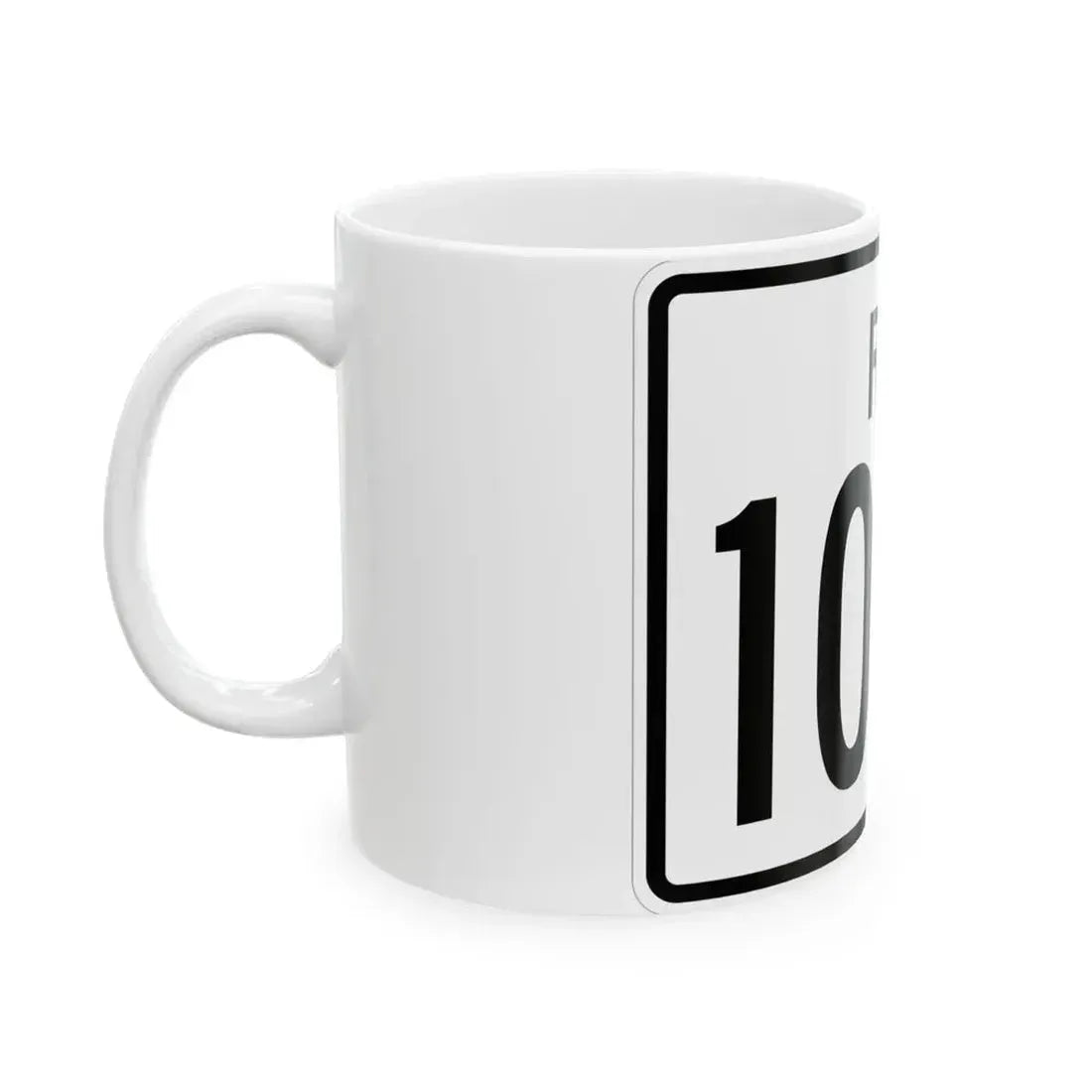 Rhode Island 103A (Rhode Island) (Road Sign) White Coffee Mug - Go Mug Yourself