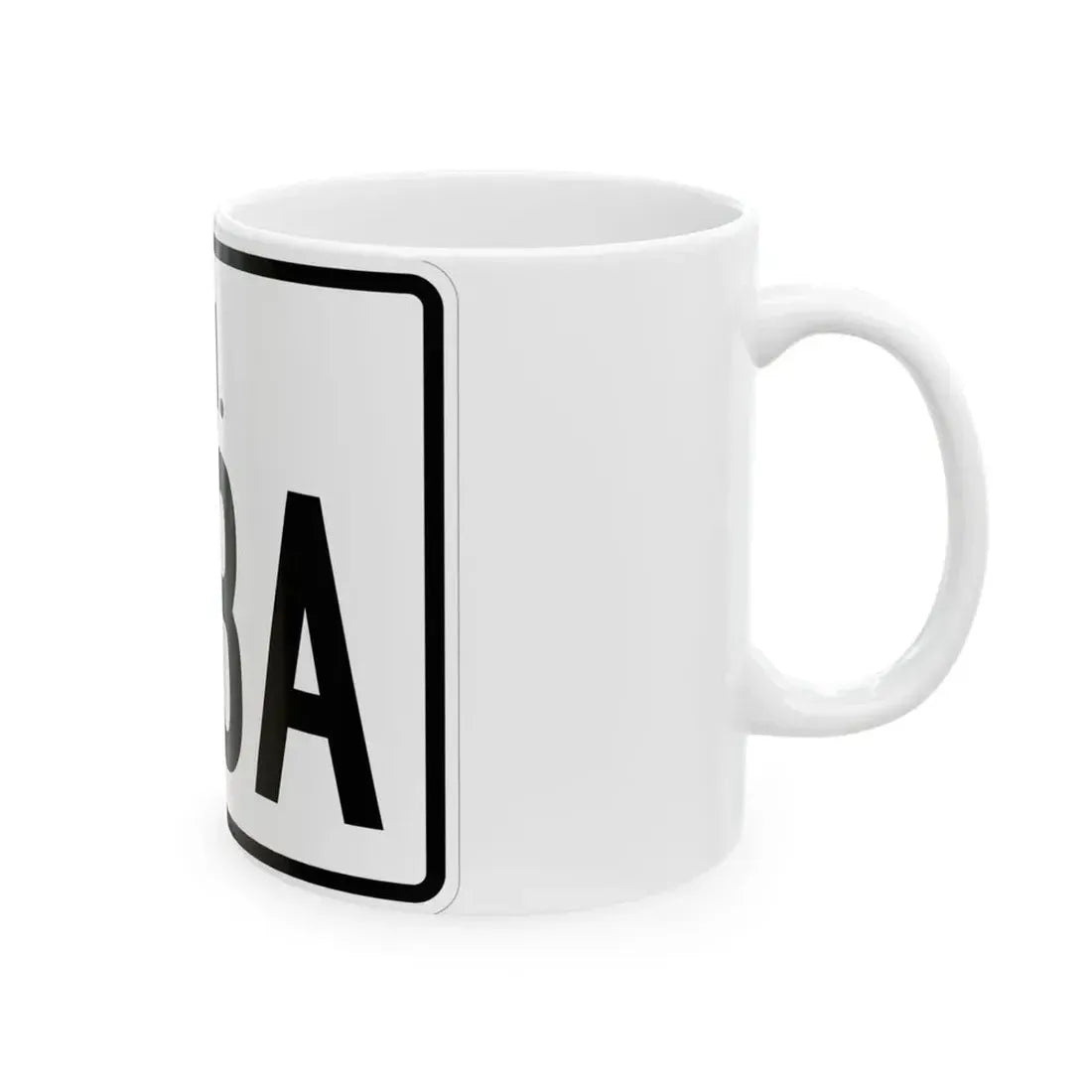 Rhode Island 103A (Rhode Island) (Road Sign) White Coffee Mug - Go Mug Yourself