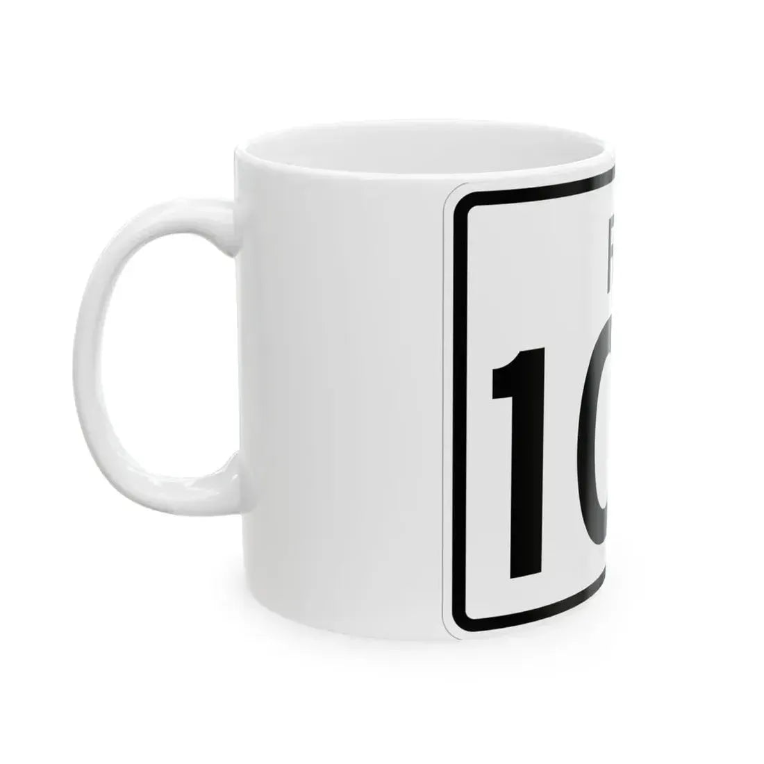 Rhode Island 104 (Rhode Island) (Road Sign) White Coffee Mug - Go Mug Yourself