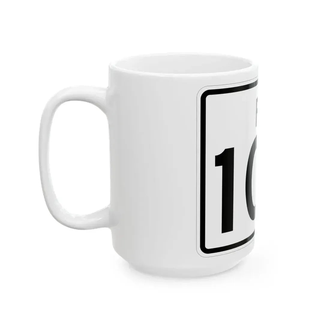 Rhode Island 104 (Rhode Island) (Road Sign) White Coffee Mug - Go Mug Yourself