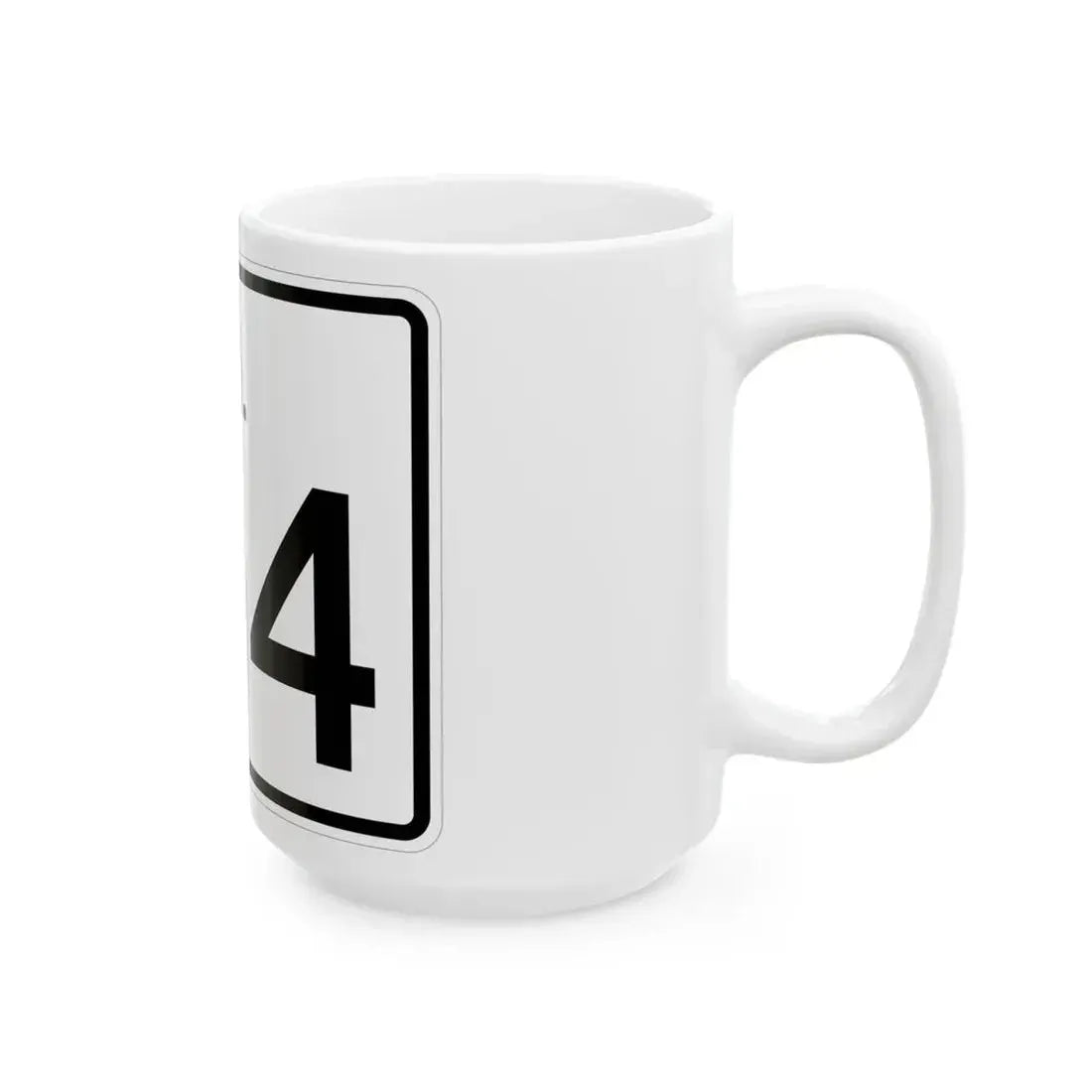 Rhode Island 104 (Rhode Island) (Road Sign) White Coffee Mug - Go Mug Yourself