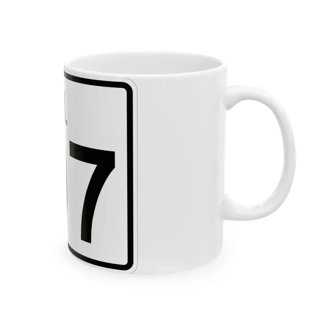 Rhode Island 107 (Rhode Island) (Road Sign) White Coffee Mug - Go Mug Yourself