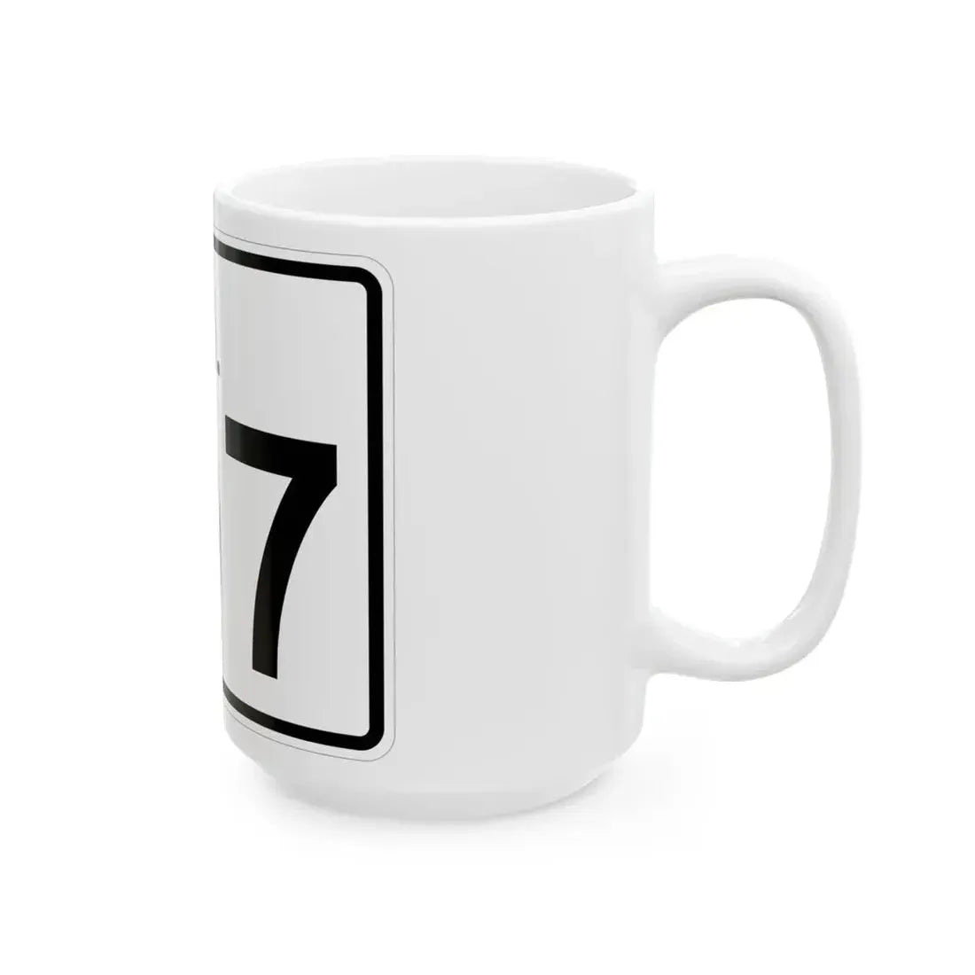 Rhode Island 107 (Rhode Island) (Road Sign) White Coffee Mug - Go Mug Yourself
