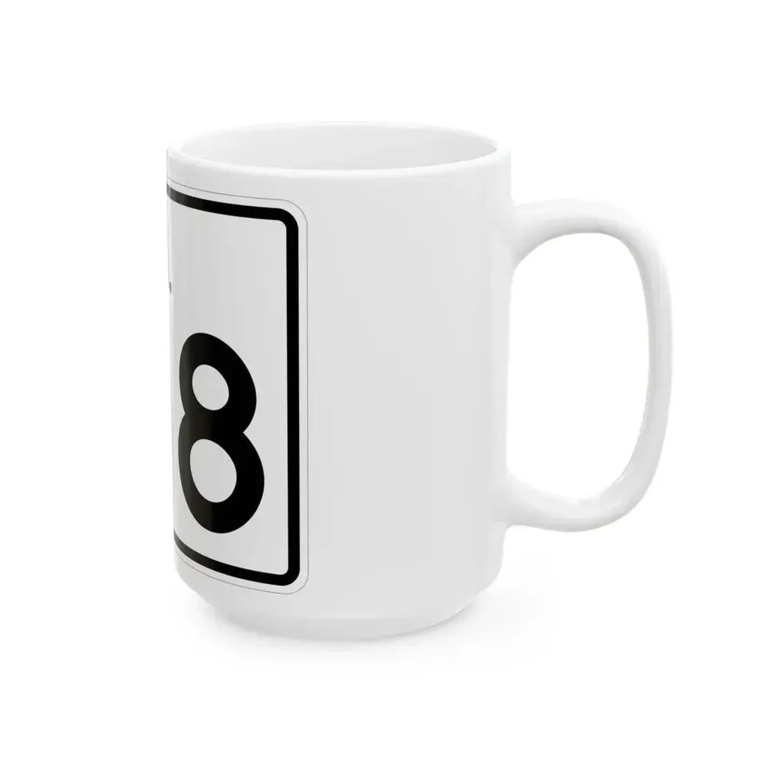 Rhode Island 108 (Rhode Island) (Road Sign) White Coffee Mug - Go Mug Yourself
