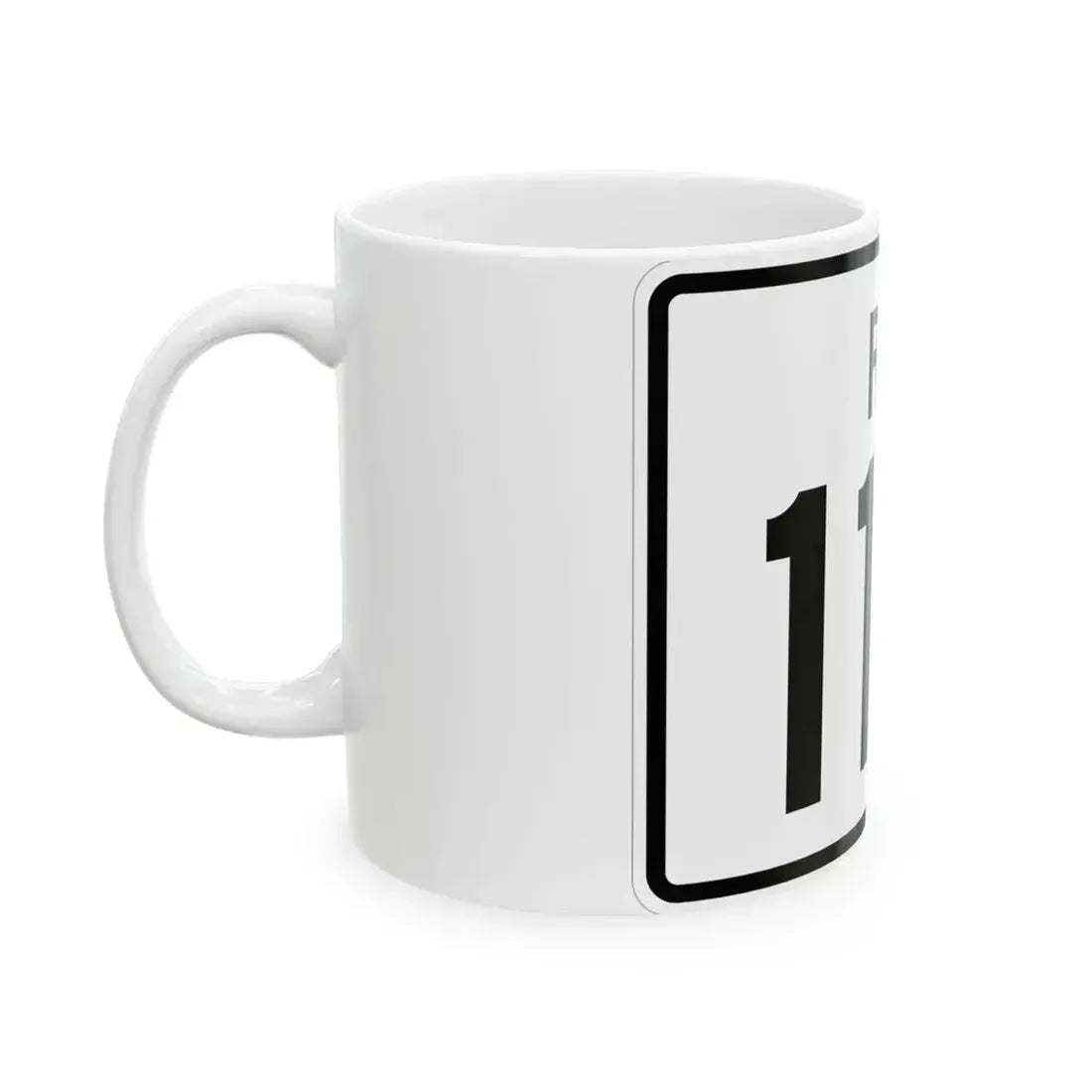 Rhode Island 110 (Rhode Island) (Road Sign) White Coffee Mug - Go Mug Yourself