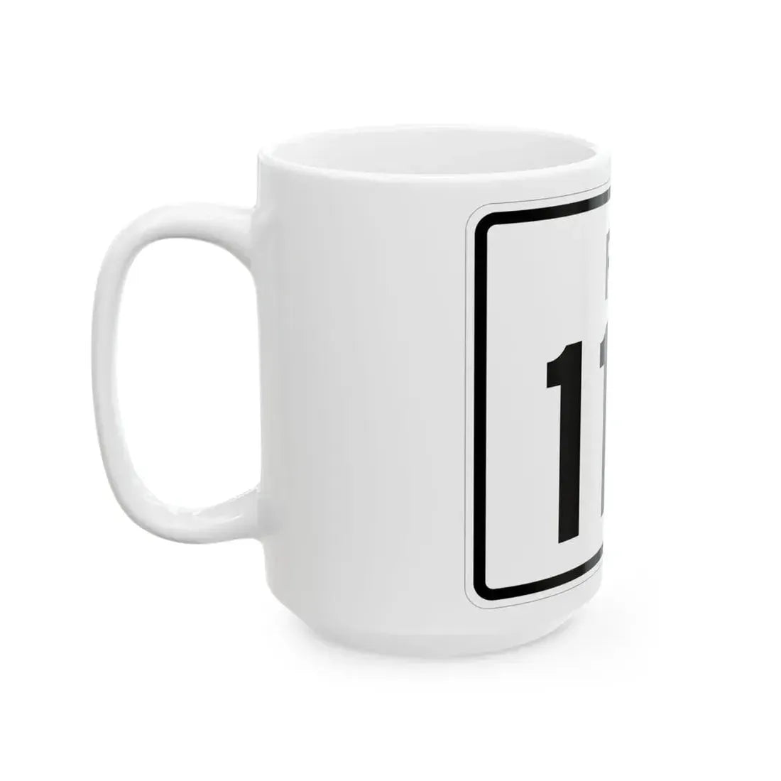 Rhode Island 110 (Rhode Island) (Road Sign) White Coffee Mug - Go Mug Yourself