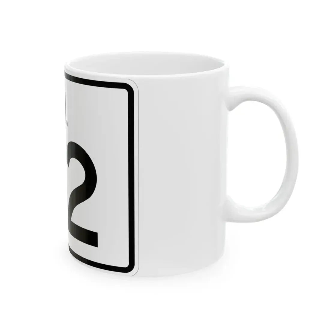 Rhode Island 112 (Rhode Island) (Road Sign) White Coffee Mug - Go Mug Yourself