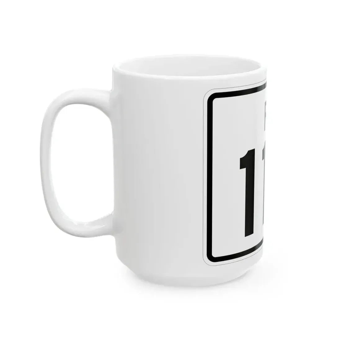 Rhode Island 112 (Rhode Island) (Road Sign) White Coffee Mug - Go Mug Yourself