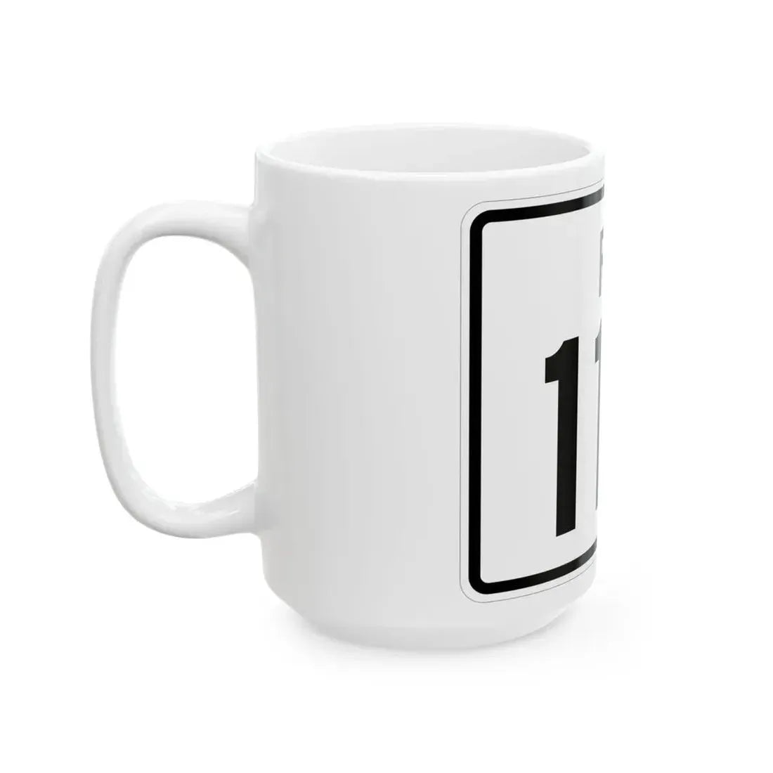 Rhode Island 113 (Rhode Island) (Road Sign) White Coffee Mug - Go Mug Yourself