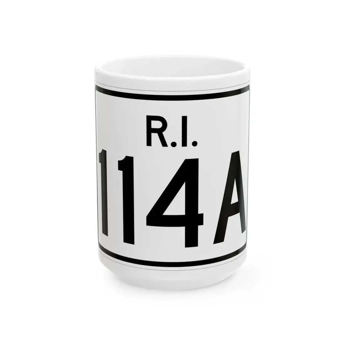Rhode Island 114A (Rhode Island) (Road Sign) White Coffee Mug 15oz - Go Mug Yourself
