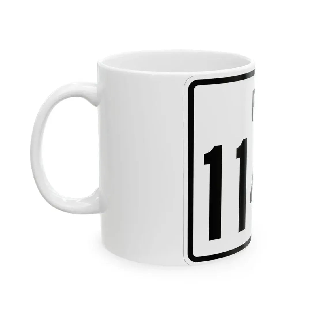Rhode Island 114A (Rhode Island) (Road Sign) White Coffee Mug - Go Mug Yourself