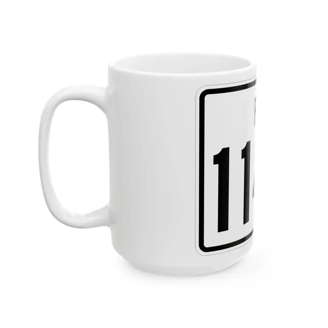 Rhode Island 114A (Rhode Island) (Road Sign) White Coffee Mug - Go Mug Yourself