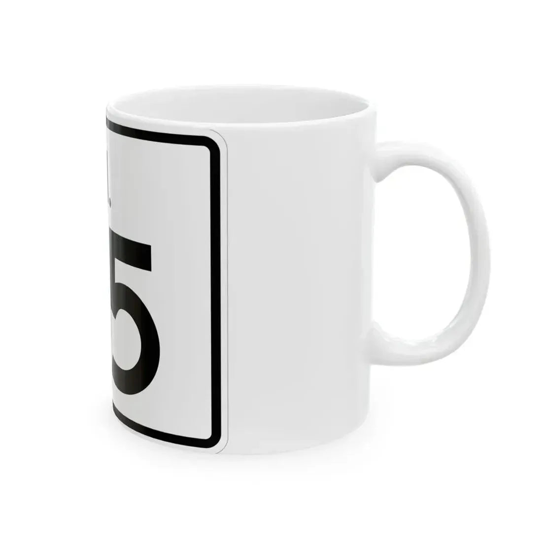 Rhode Island 115 (Rhode Island) (Road Sign) White Coffee Mug - Go Mug Yourself