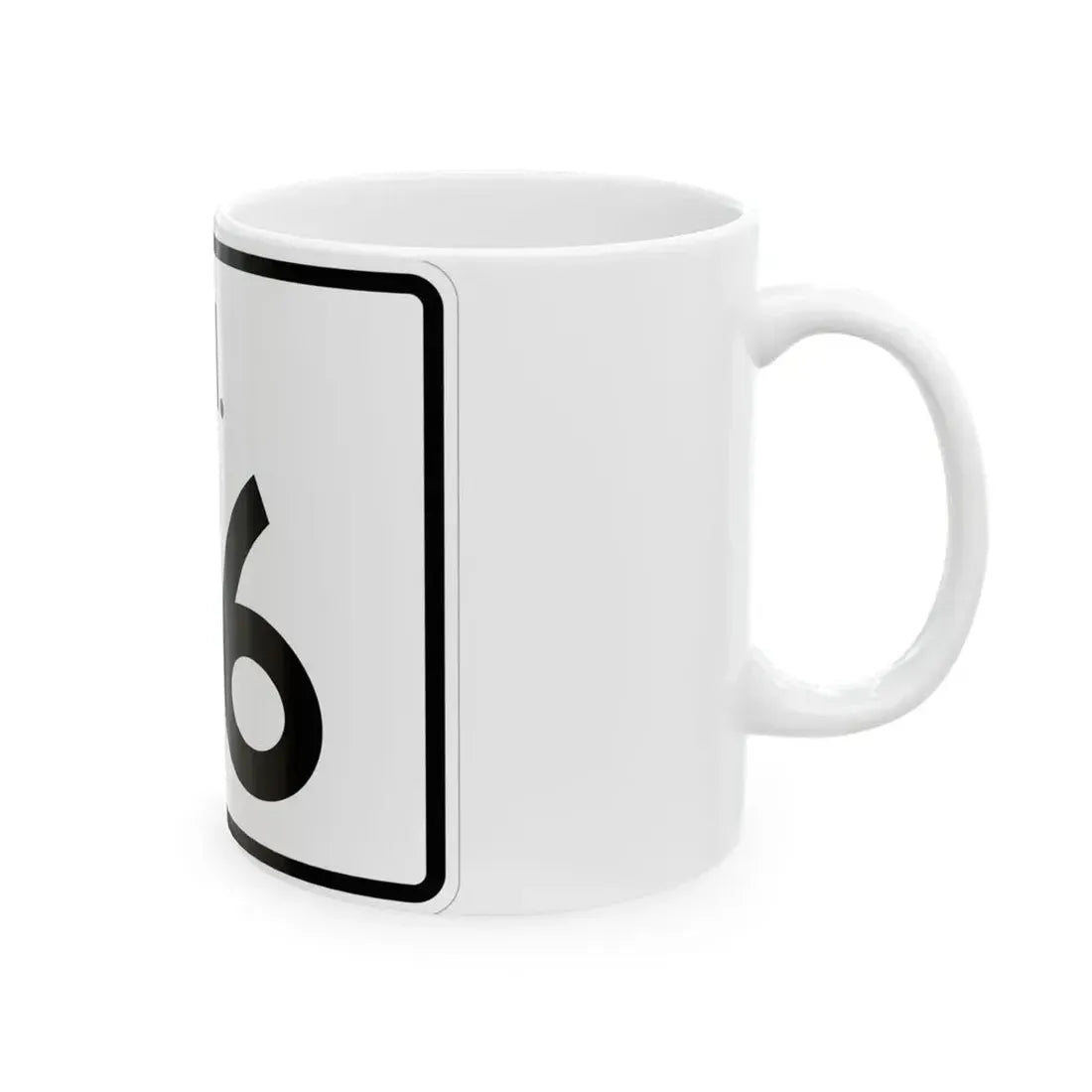 Rhode Island 116 (Rhode Island) (Road Sign) White Coffee Mug - Go Mug Yourself