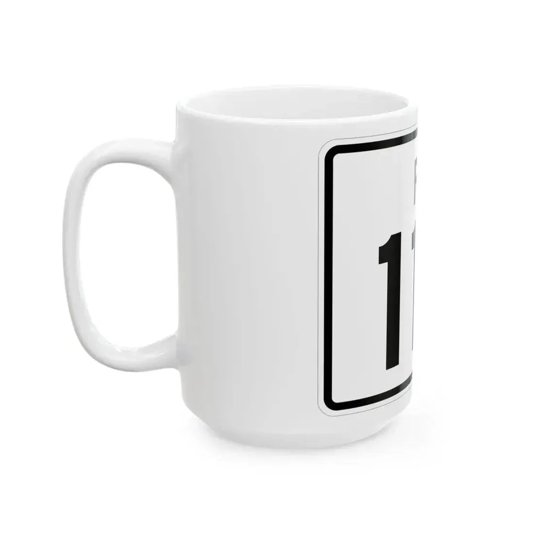 Rhode Island 117 (Rhode Island) (Road Sign) White Coffee Mug - Go Mug Yourself