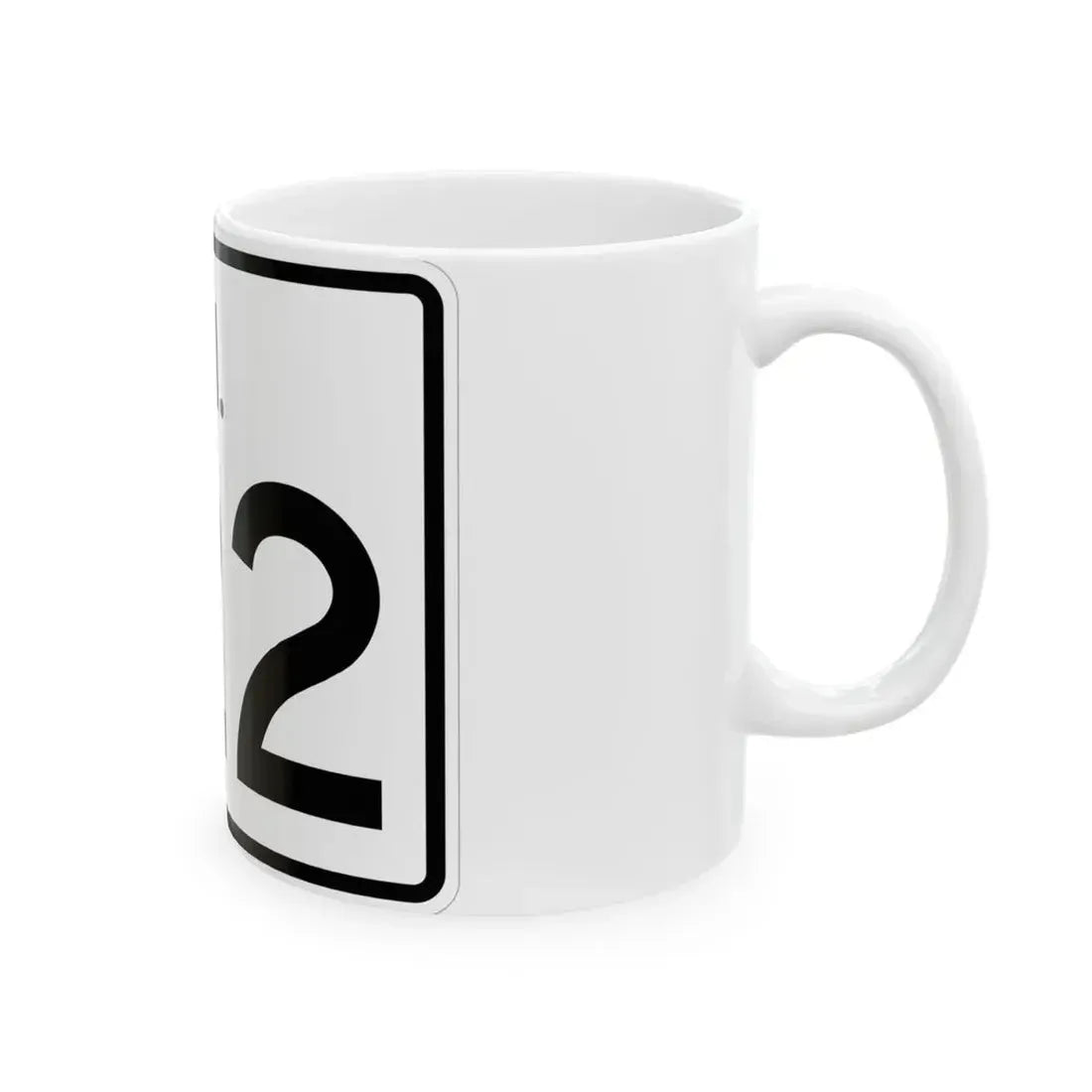 Rhode Island 122 (Rhode Island) (Road Sign) White Coffee Mug - Go Mug Yourself