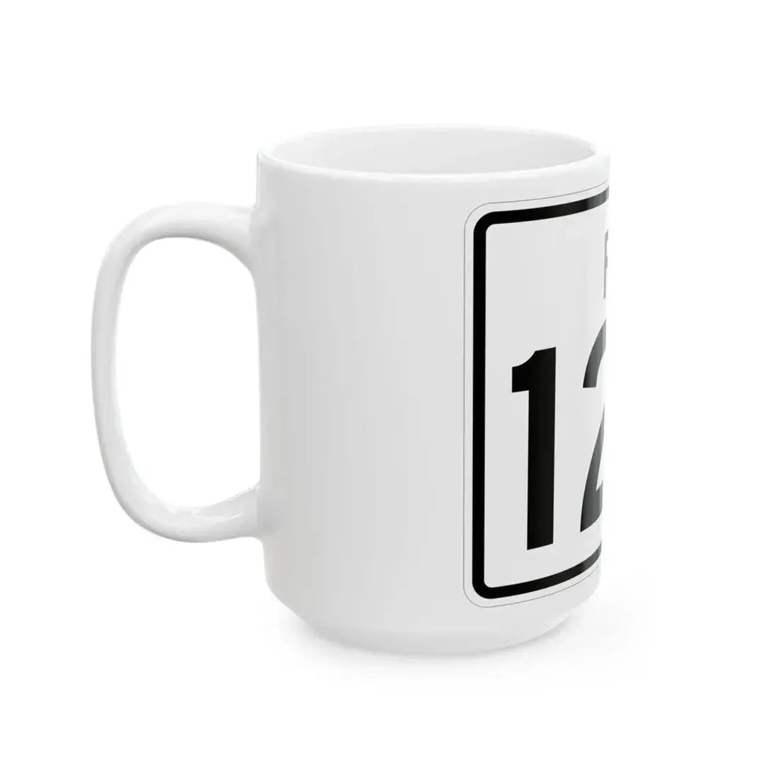 Rhode Island 122 (Rhode Island) (Road Sign) White Coffee Mug - Go Mug Yourself