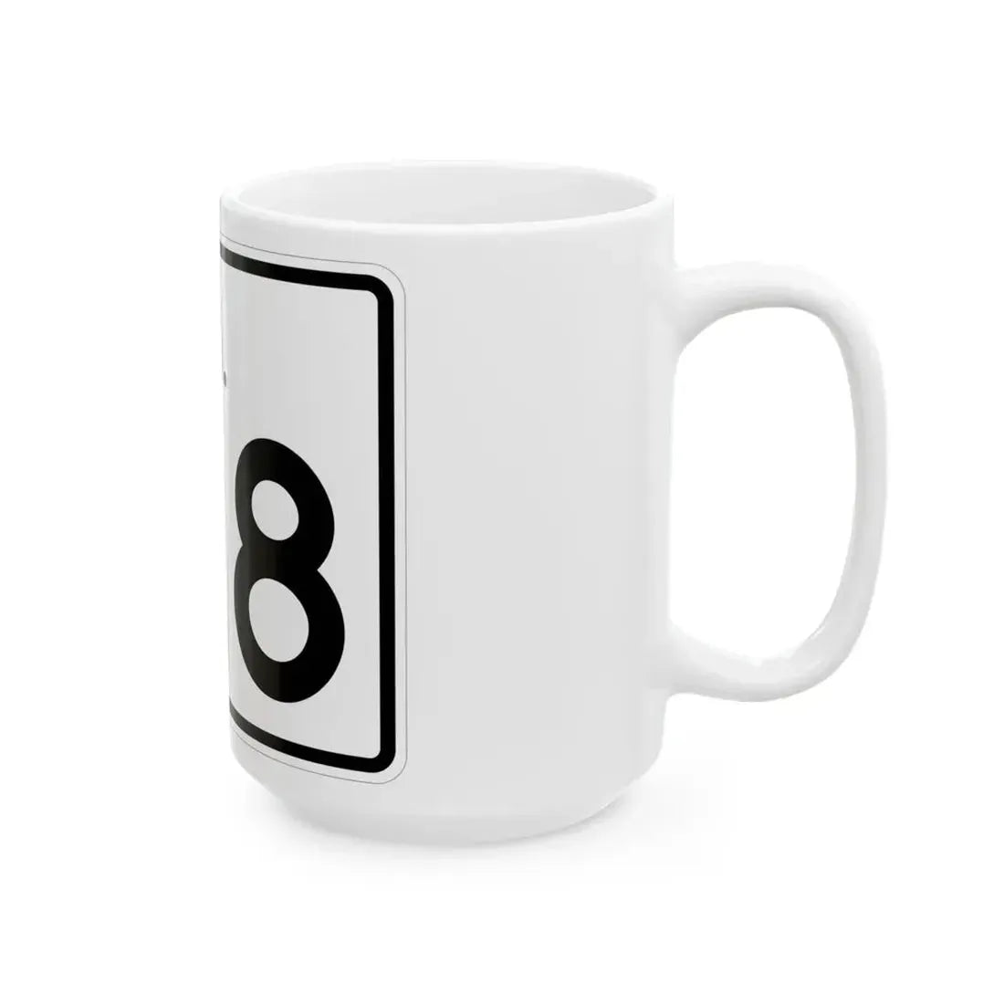 Rhode Island 128 (Rhode Island) (Road Sign) White Coffee Mug - Go Mug Yourself