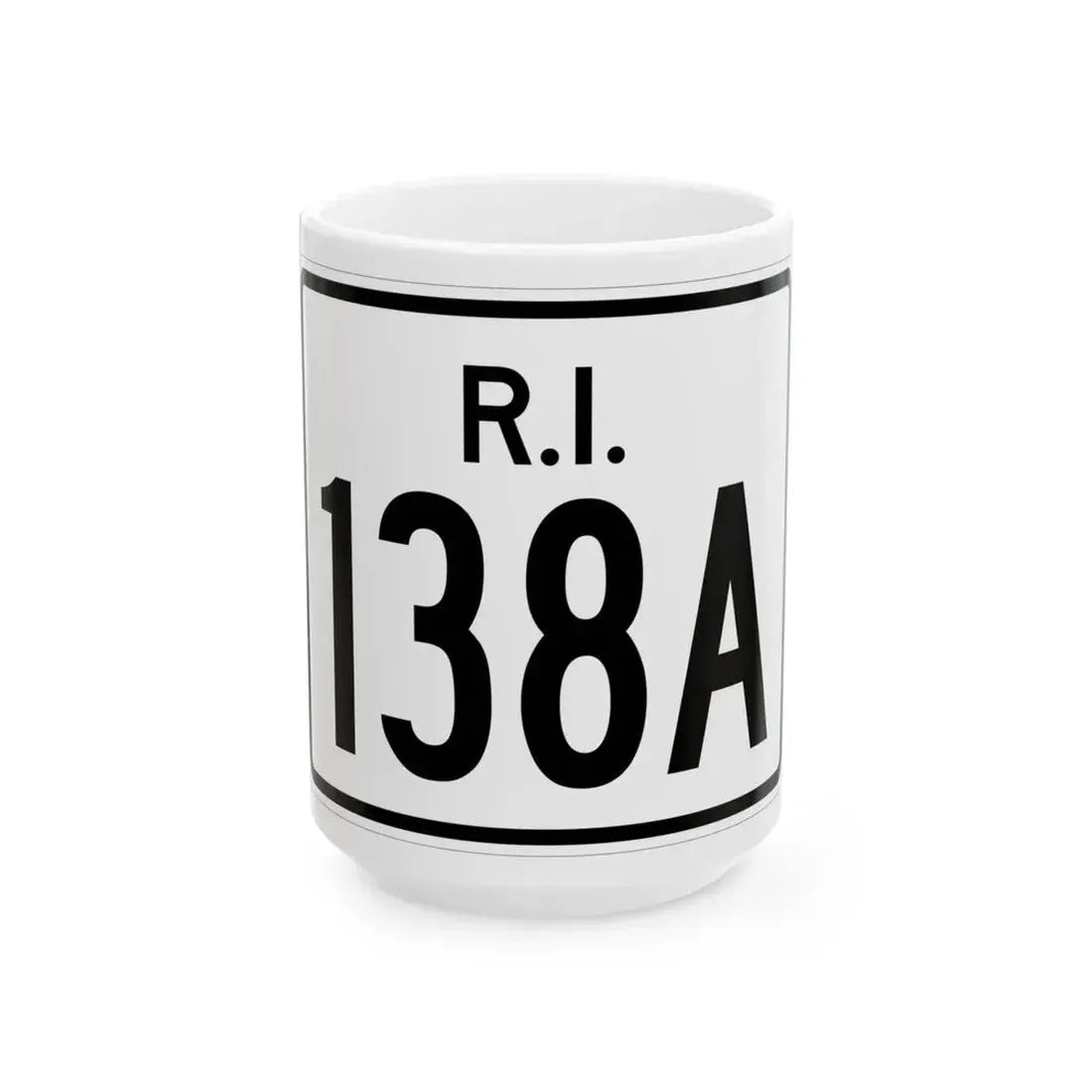 Rhode Island 138A (Rhode Island) (Road Sign) White Coffee Mug 15oz - Go Mug Yourself