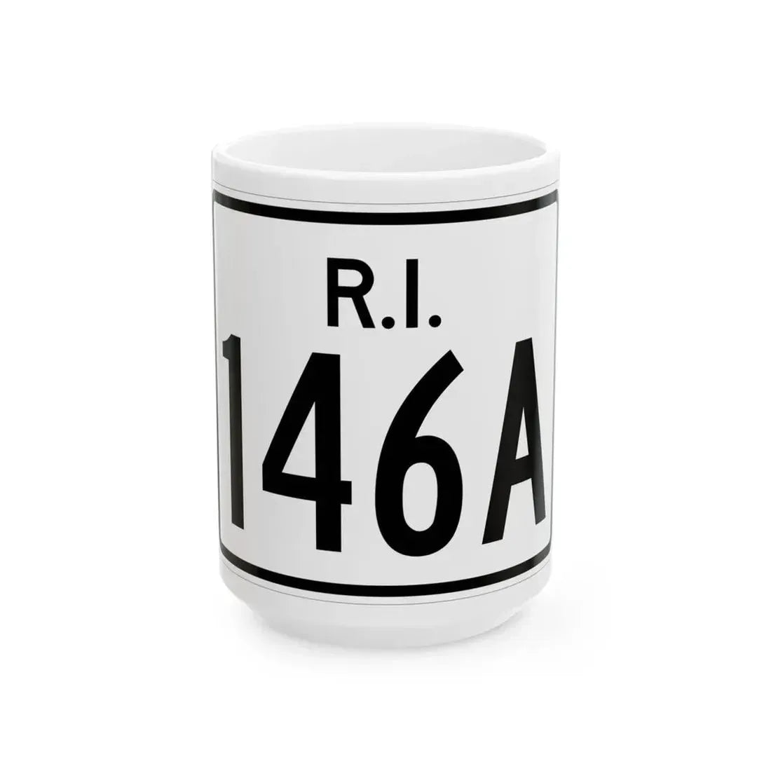 Rhode Island 146A (Rhode Island) (Road Sign) White Coffee Mug 15oz - Go Mug Yourself