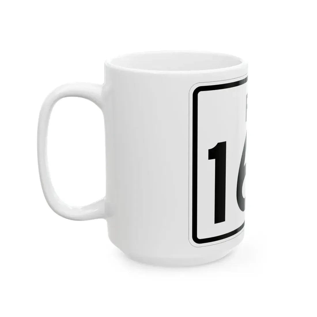 Rhode Island 165 (Rhode Island) (Road Sign) White Coffee Mug - Go Mug Yourself