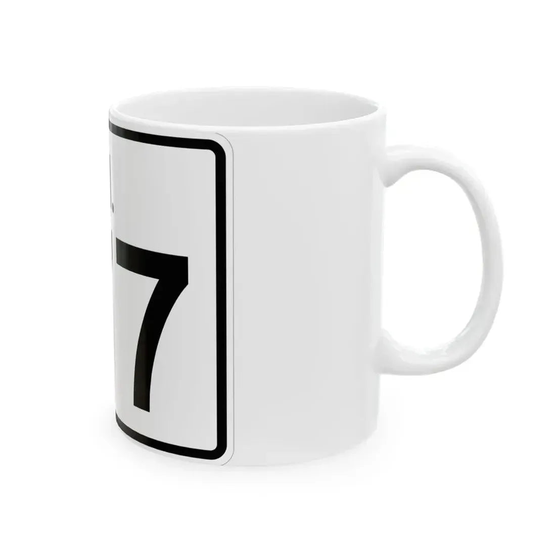 Rhode Island 177 (Rhode Island) (Road Sign) White Coffee Mug - Go Mug Yourself