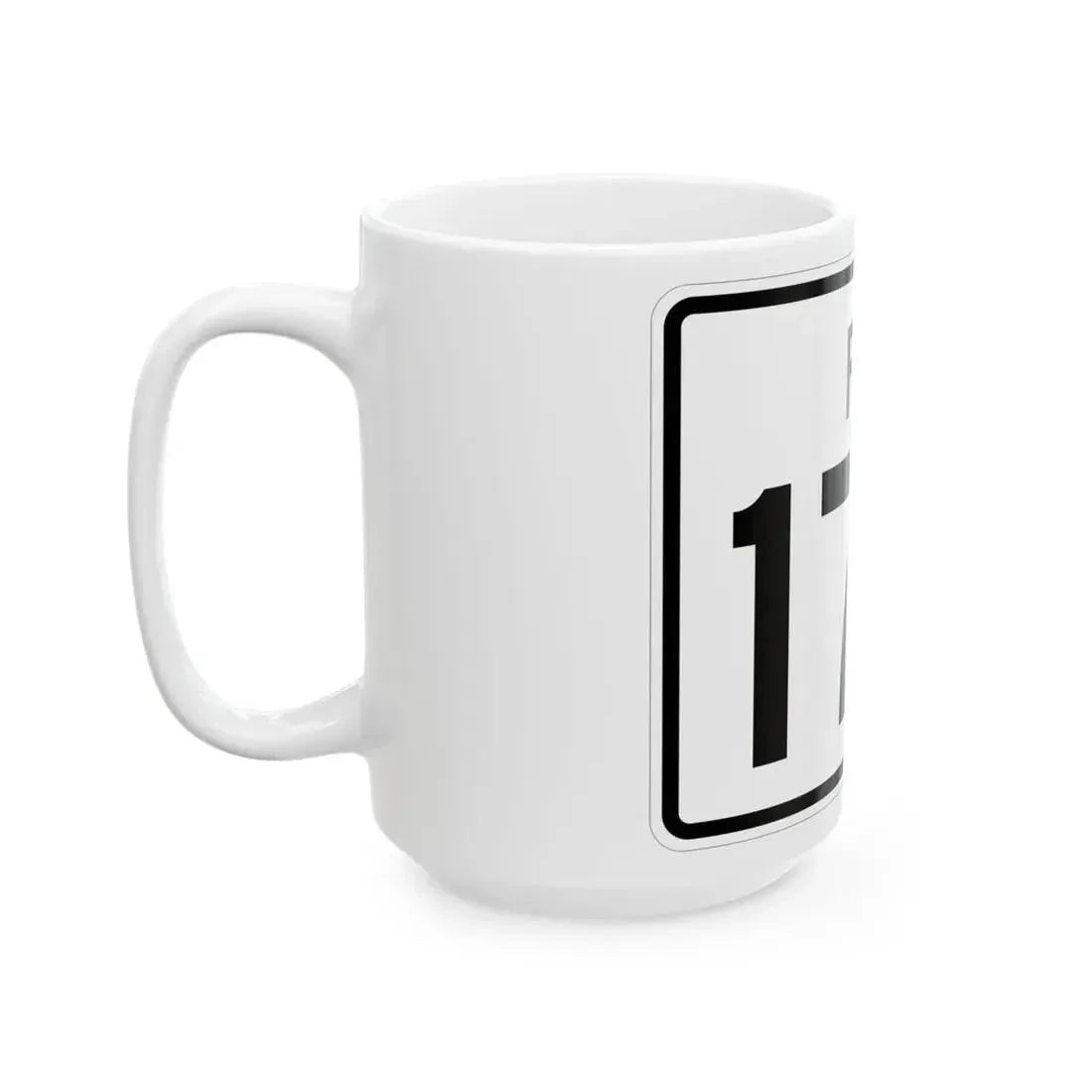Rhode Island 177 (Rhode Island) (Road Sign) White Coffee Mug - Go Mug Yourself