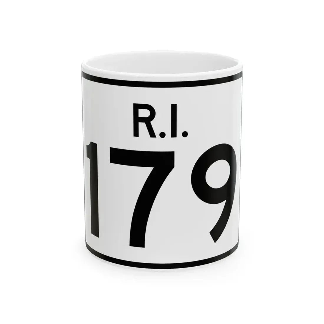 Rhode Island 179 (Rhode Island) (Road Sign) White Coffee Mug 11oz - Go Mug Yourself