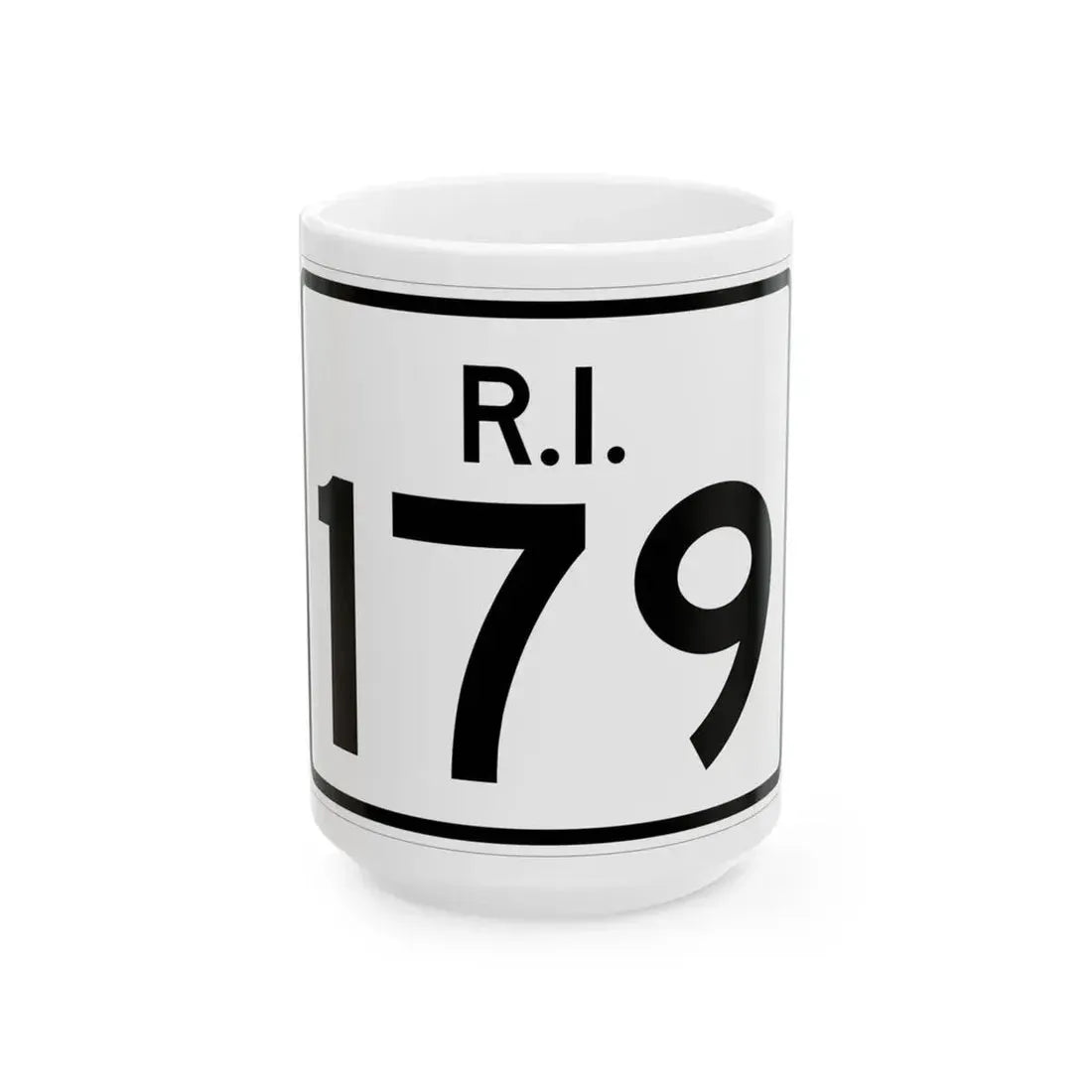 Rhode Island 179 (Rhode Island) (Road Sign) White Coffee Mug 15oz - Go Mug Yourself