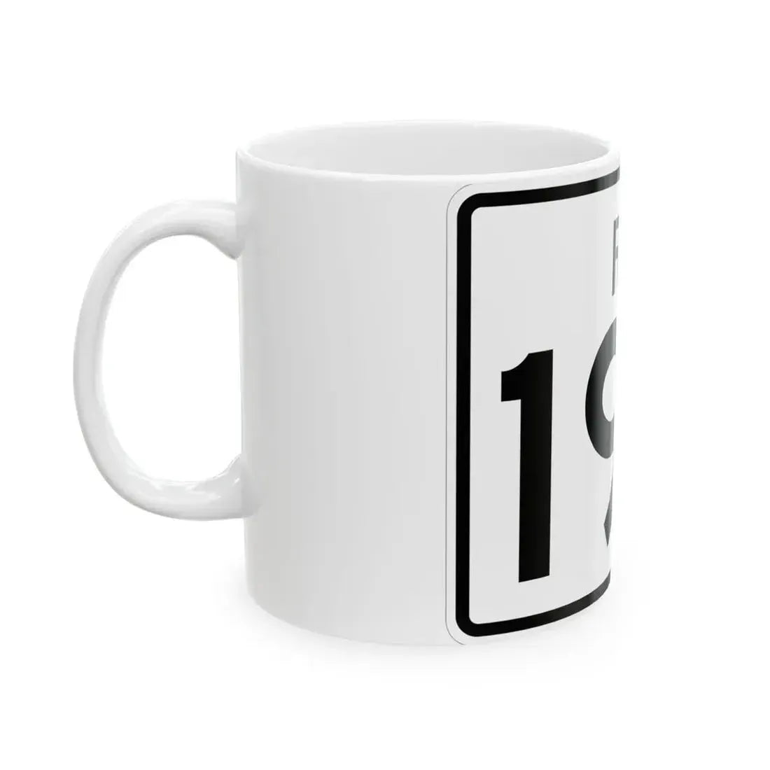 Rhode Island 195 (Rhode Island) (Road Sign) White Coffee Mug - Go Mug Yourself